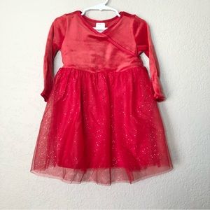 NEW Hanna Andersson Christmas Holiday Red Tulle Dress Size 2T